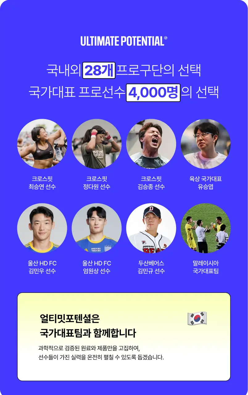 [운동전필수템/애플망고맛] 얼티밋포텐셜 러닝 에너지젤 40gX6포 (카페인 프리/카페인) 상세페이지 50